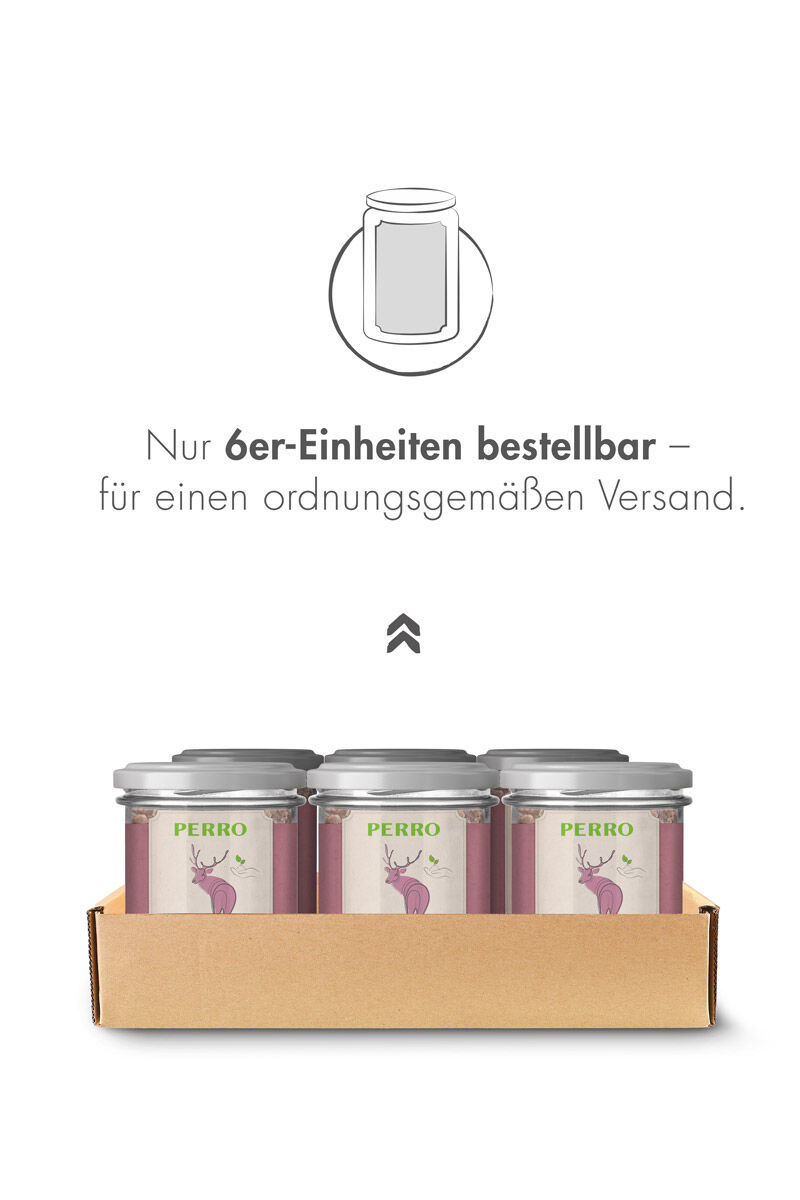 PERRO-Geniesser-Glas-Hundefutter-Wild-Preiselbeere-6er-Tray-59-80330 PERRO-Geniesser-Glas-Hundefutter-Wild-Preiselbeere-6er-Tray-59-80330