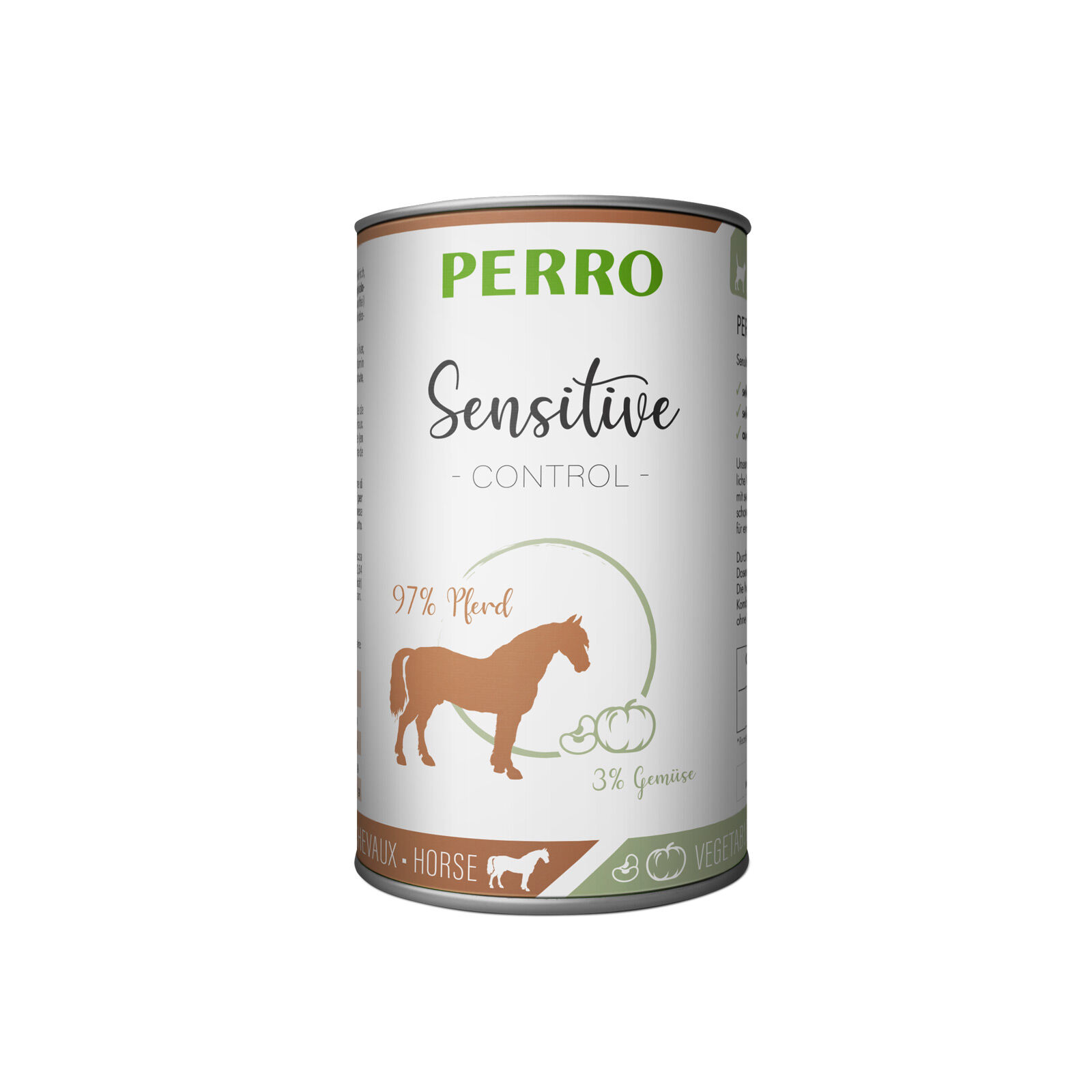 PERRO-Tiernahrung-Sensitive-Control-Pferd-Gemuese-410g-Frischfleisch-Dosenfutter-fuer-Hunde-181252