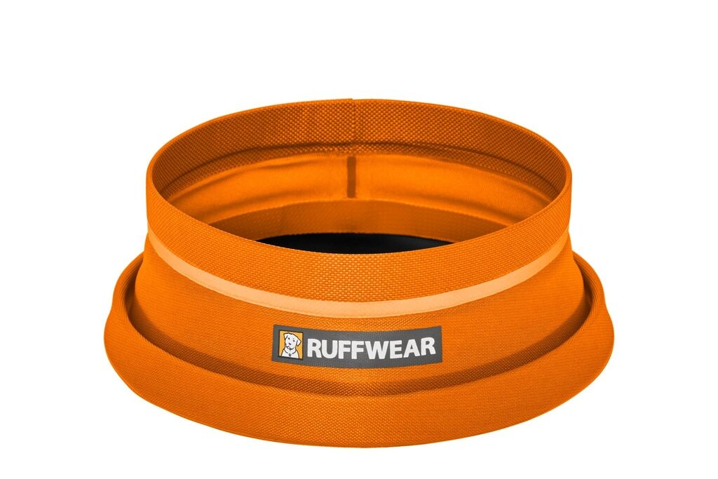 RUFFWEAR-Faltbarer-wasserdichter-Hundenapf-Bivy-Bowl-zusammenklappbarer-Napf-fuer-Hunde-Salamander-Orange-RU-69738