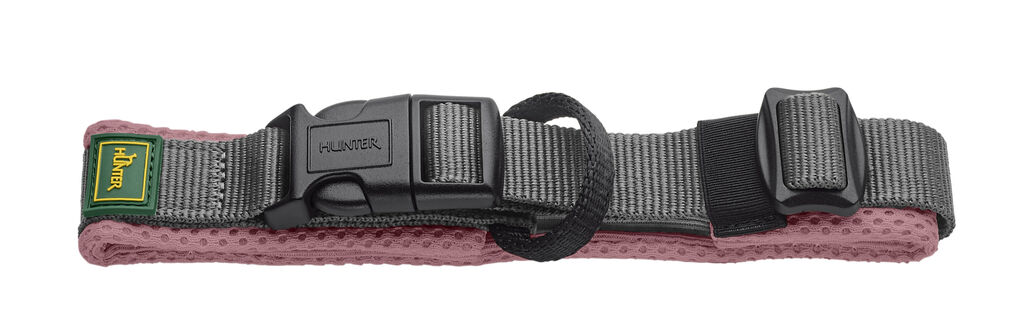 Hunter-Halsung-Maldon-altrosa-grau-robustes-reissfestes-Hundehalsband-aus-Polyester-H-205394 Hunter-Halsung-Maldon-altrosa-grau-robustes-reissfestes-Hundehalsband-aus-Polyester-H-205394