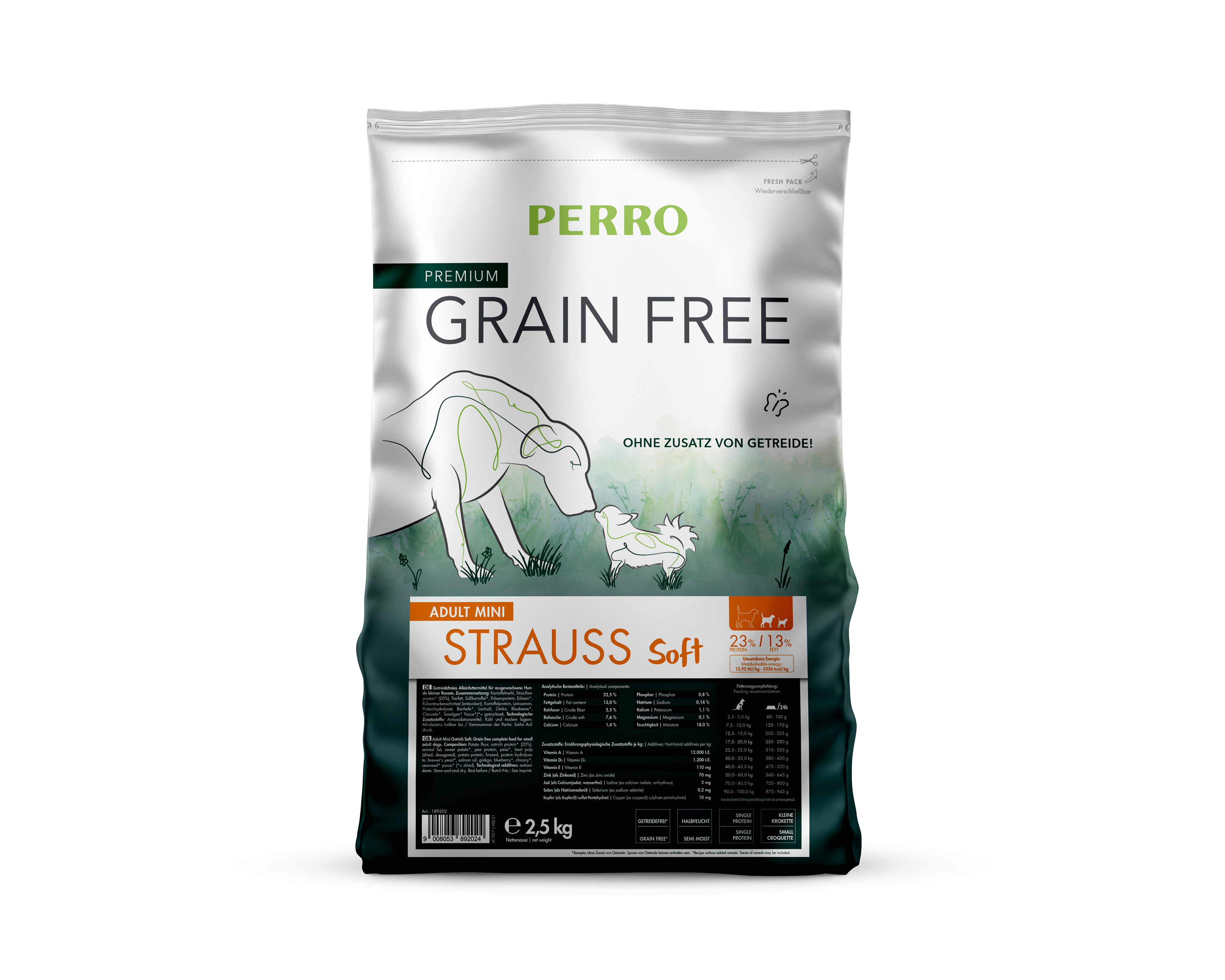 PERRO-grain-free-Adult-Strauss-Soft-Mini-2-5-kg-glutenfrei-trockenfutter-189202