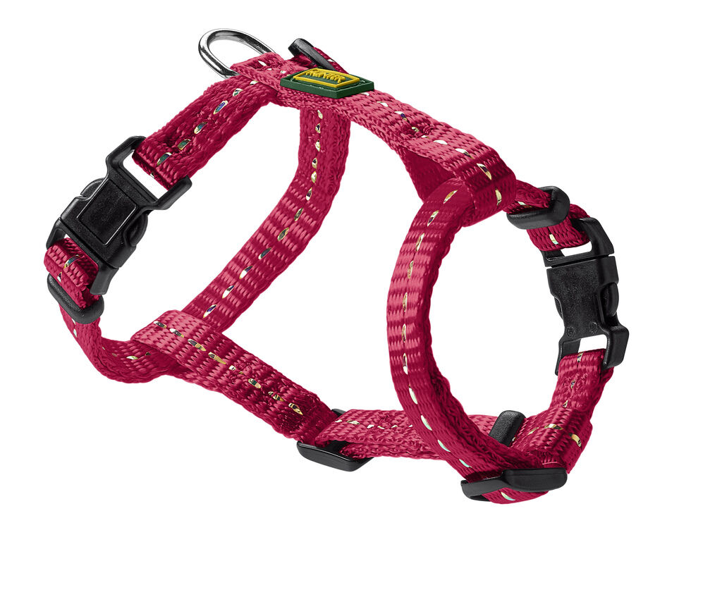 Hunter-Geschirr-Tripoli-reflektierend-himbeer-Nylon-Hunde-Brustgeschirr-verstellbar-H-67117