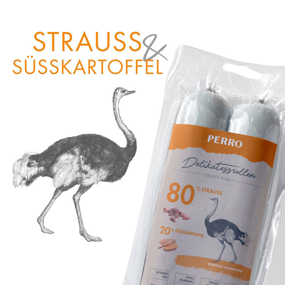 PERRO-Delikatessrolle-Strauss-Suesskartoffel-Hundewurst-Training-181580