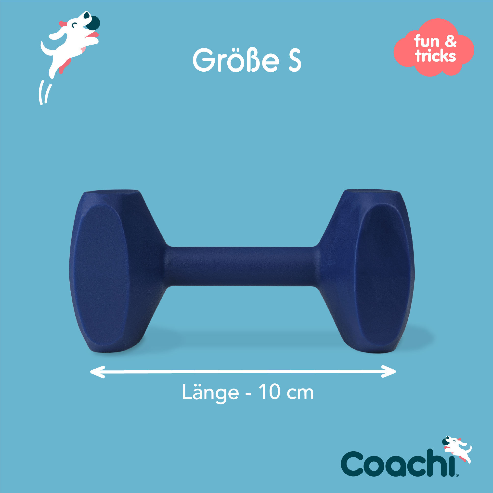 Company-of-Animals-Coachi-Dumbbell-robustes-Apportierholz-fuer-kleine-Hunde-Kunststoff-schwimmfaehig-dunkelblau-small-50-41410