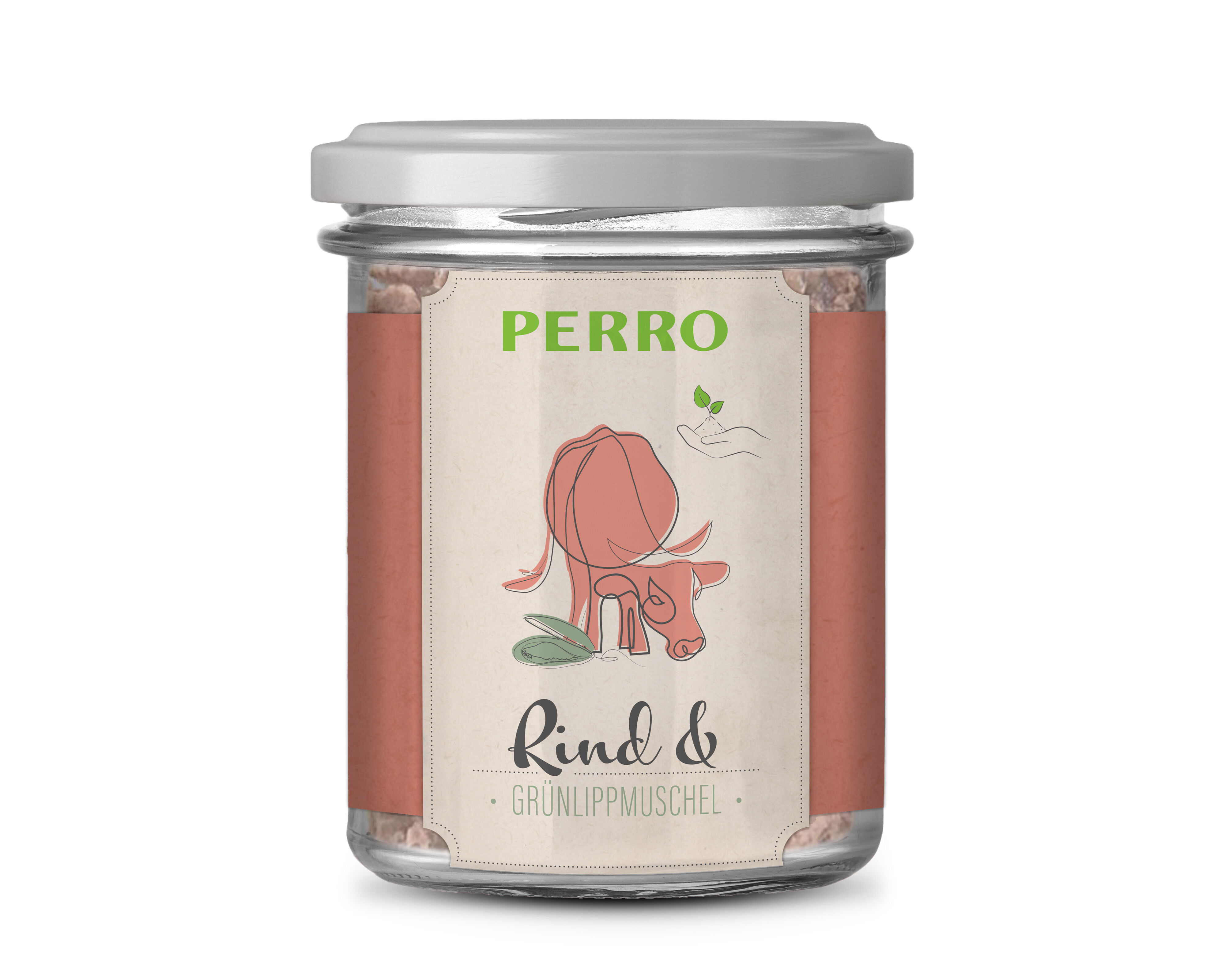 PERRO-Geniesser-Glas-Hundefutter-Rind-Gruenlippmuschel-59-80110