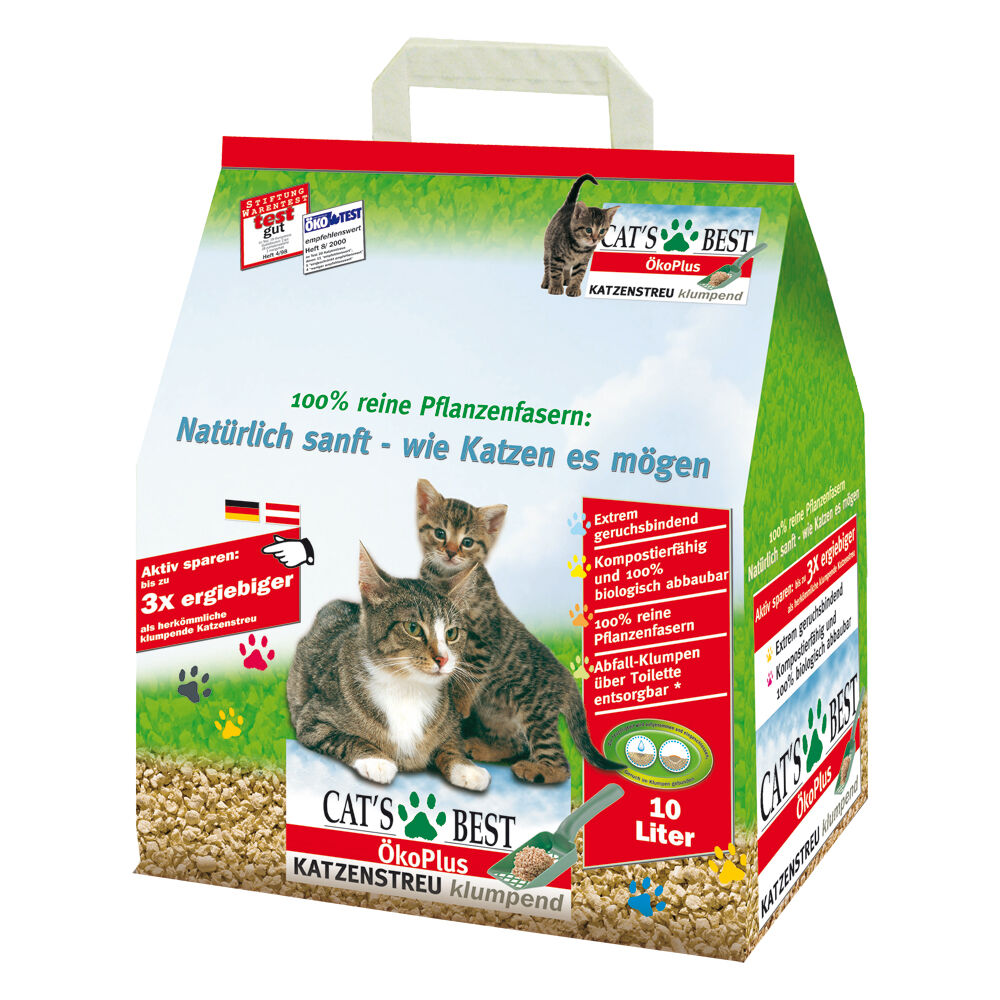 Rettenmeier-Katzenstreu-Cats-Best-Oeko-Plus-Klumpenstreu-aus-Naturfasern-10l-biologisch-abbaubar-JRS-010