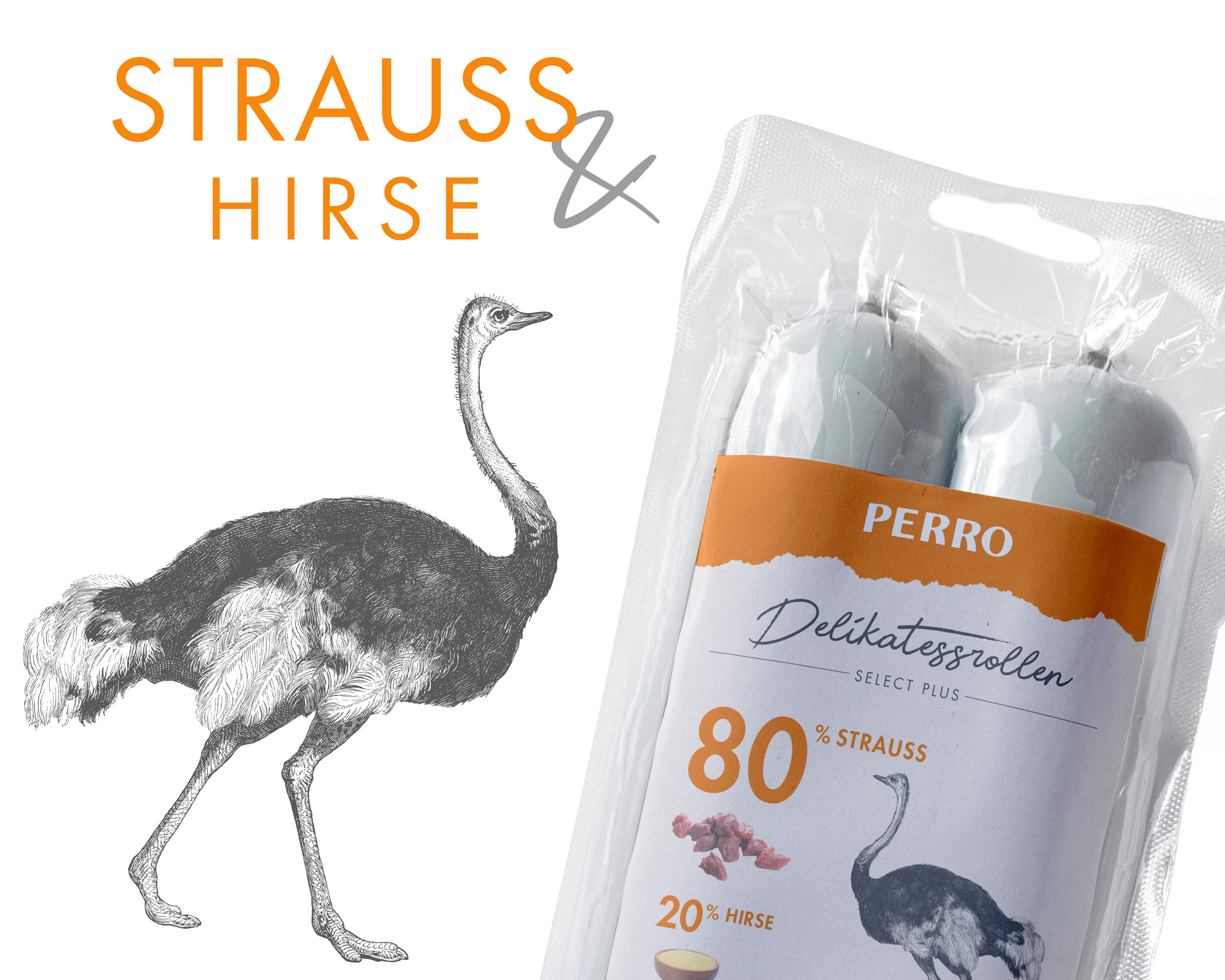 PERRO-Delikatessrolle-Strauss-Hirse-Fleischwurst-fuer-Hunde-181590