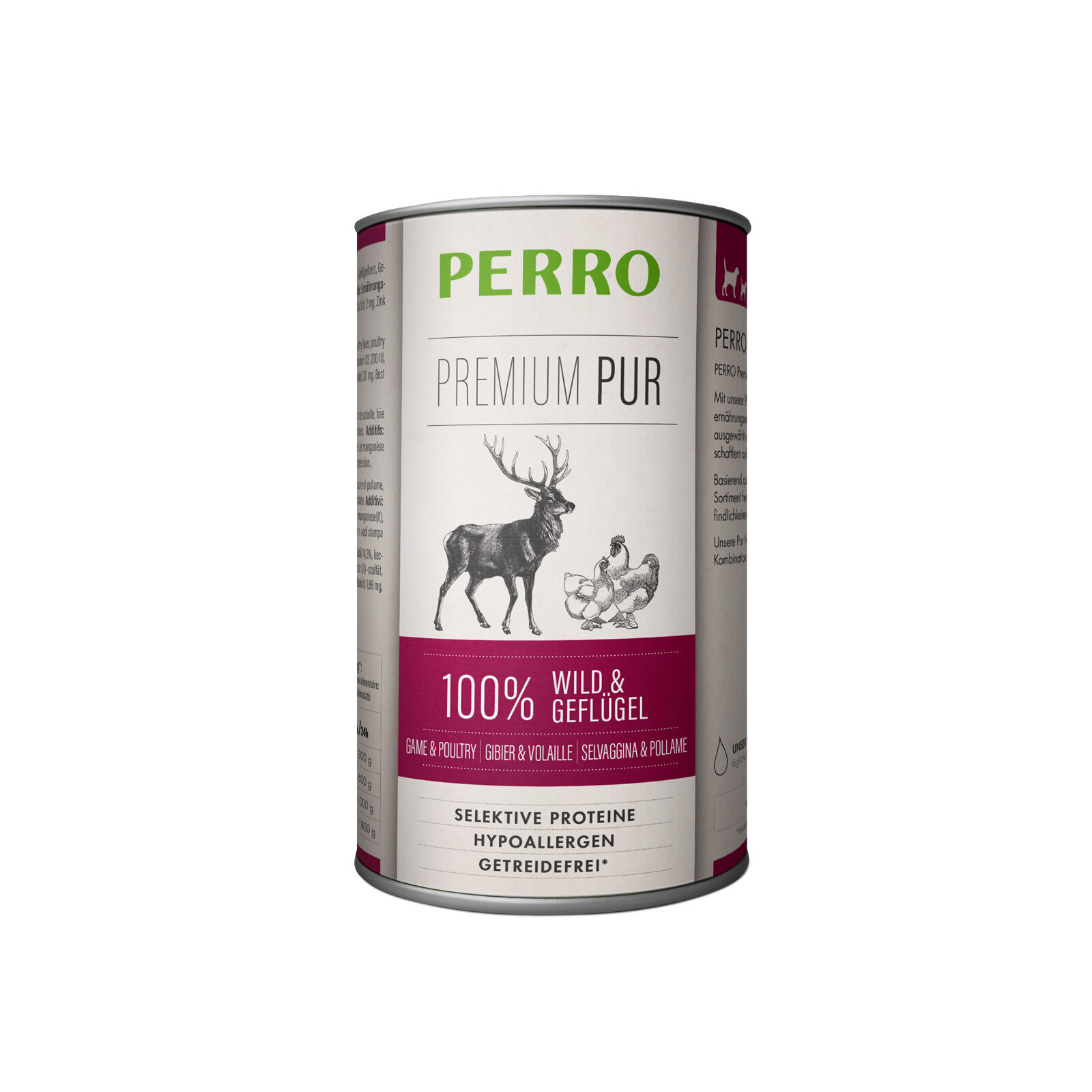 PERRO-Tiernahrung-Premium-Pur-Wild-und-Gefluegel-410g-Singleprotein-Nassfutter-fuer-Hunde-181207 PERRO-Tiernahrung-Premium-Pur-Wild-und-Gefluegel-410g-Singleprotein-Nassfutter-fuer-Hunde-181207