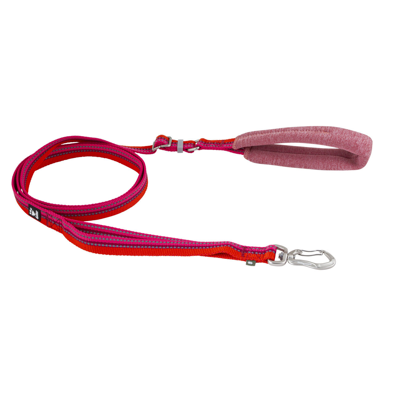 HURTTA-Adjustable-Leash-Eco-verstellbare-Hundeleine-rosehip-hagebutte-pink-orange-gepolsterte-Handschlaufe-HU-934178