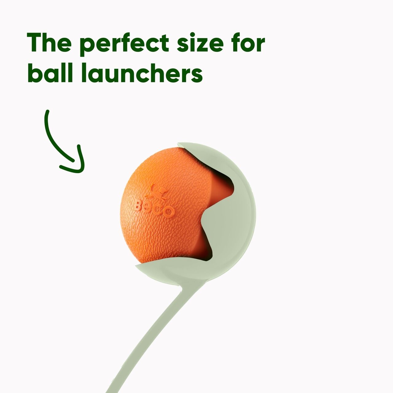 Beco-Fetch-Ball-Natur-Kautschuk-orange-perfekte-Groesse-fuer-Ballschleuder-BT-75628