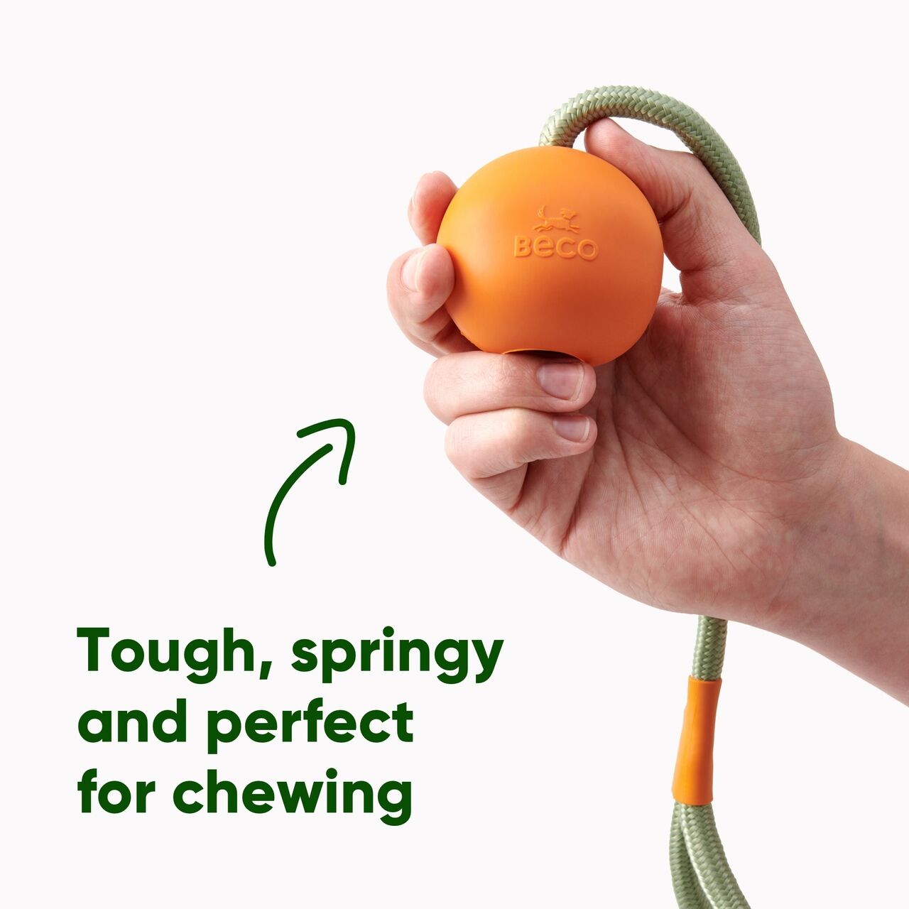 Beco-Slinger-Ball-mit-Seil-orange-aus-robustem-Naturkautschuk-perfekte-Wurfeigenschaften-springt-besonders-gut-BT-75630