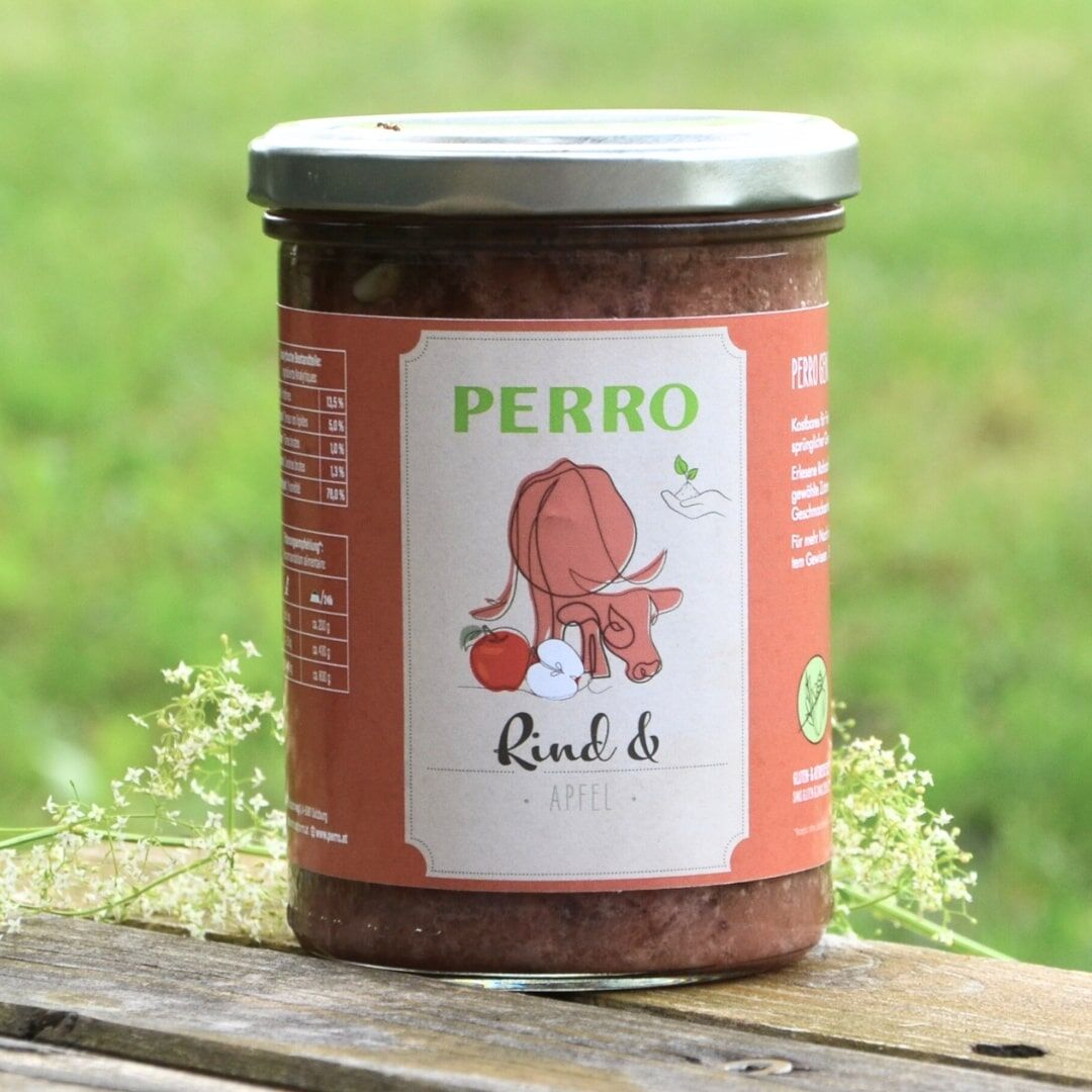 Perro-Geniesser-glas-Hunde-futter-Rind-Apfel-59-80340 Perro-Geniesser-glas-Hunde-futter-Rind-Apfel-59-80340