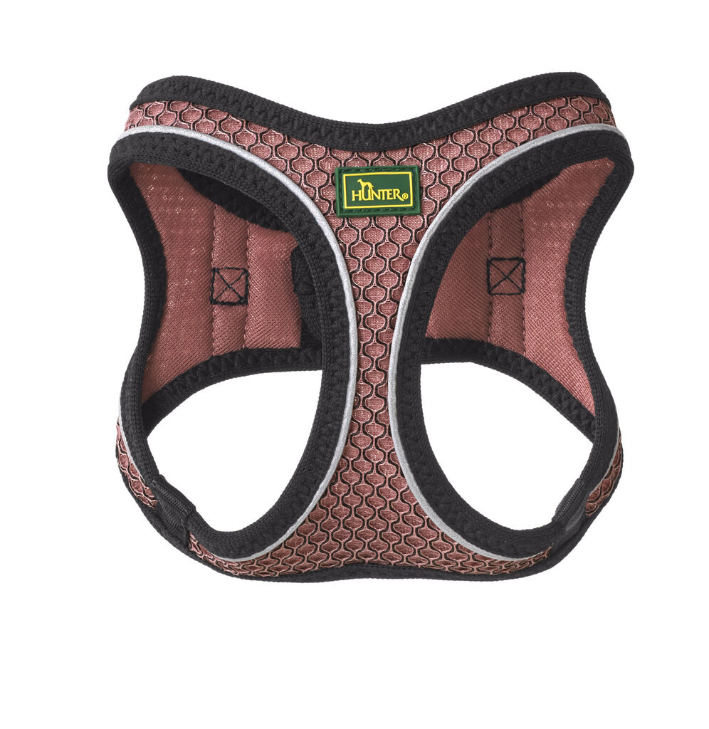 Hunter-Geschirr-Hilo-Comfort-Mesh-mit-Reflektorstreifen-altrosa-Hunde-Klettverschluss-Brustgeschirr-H-66661 Hunter-Geschirr-Hilo-Comfort-Mesh-mit-Reflektorstreifen-altrosa-Hunde-Klettverschluss-Brustgeschirr-H-66661
